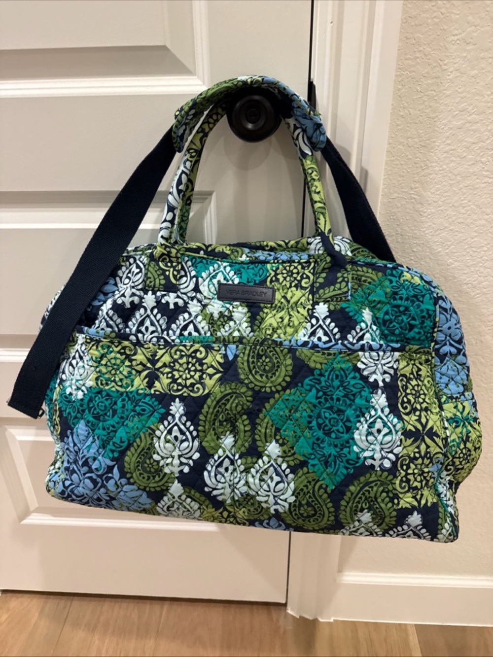 Vera Bradley Grand Weekender Bag Caribbean Sea + Hanging Toiletry Bag